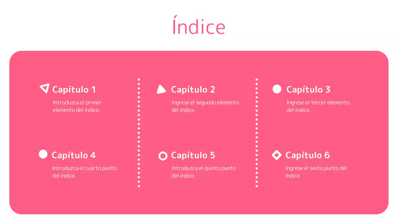 Rosa Presentación de formas geométricas limpias