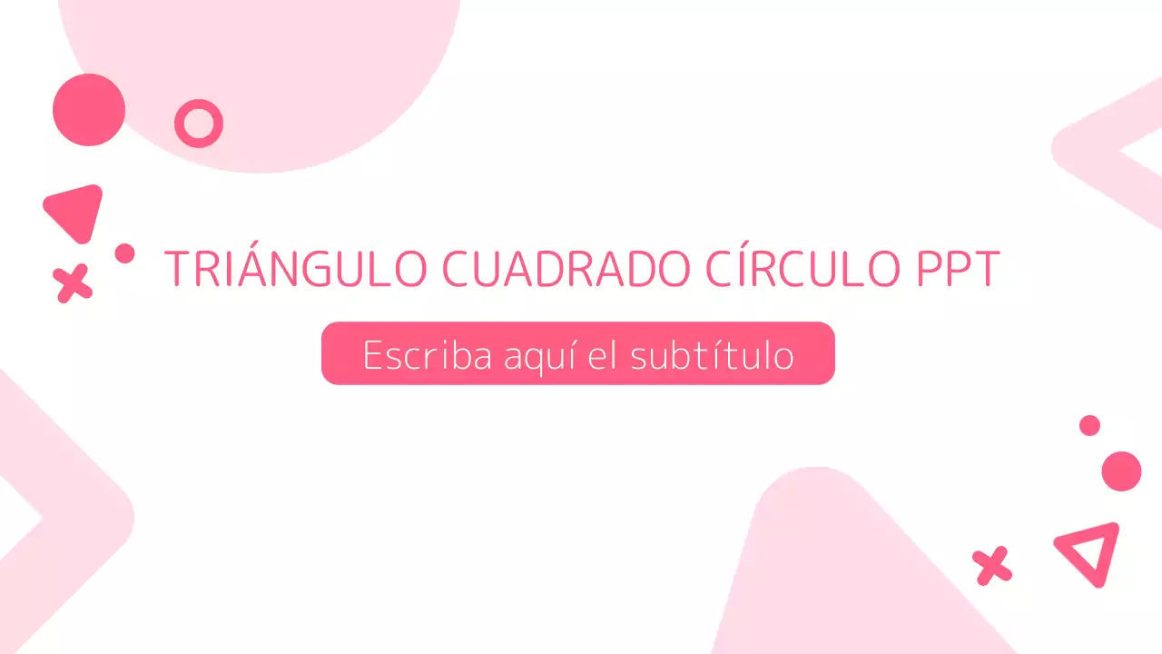 Rosa Presentación de formas geométricas limpias