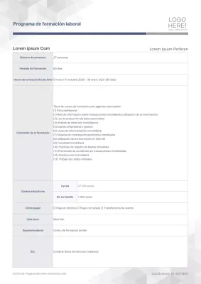 Propuesta de curso gris, limpio y práctico