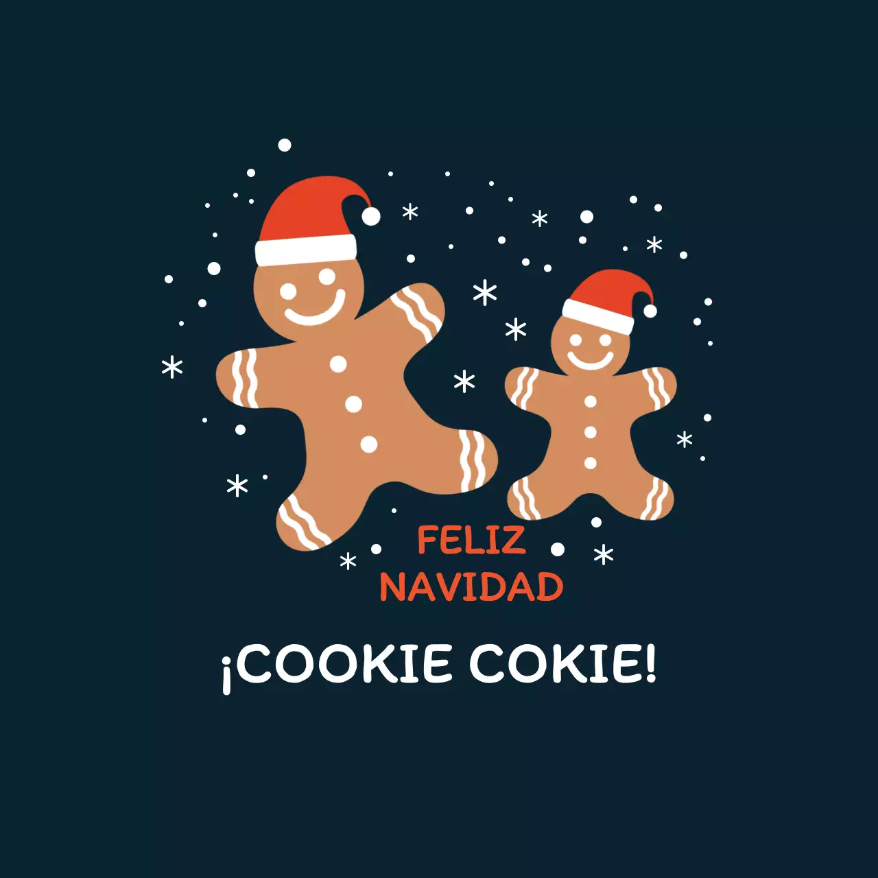 Beige rojo azul marino ilustración etiqueta de felicitación de Navidad