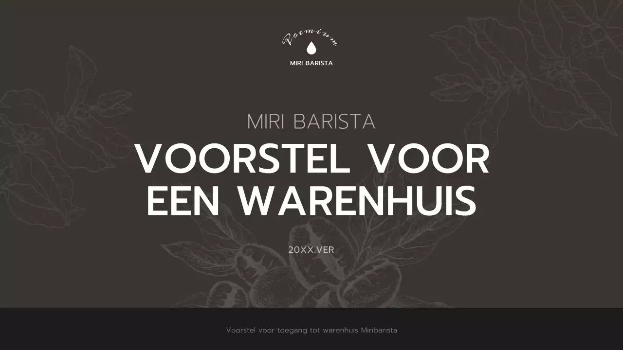 Bruin Eenvoudig Warenhuis Voorstel Presentatie voor een Café