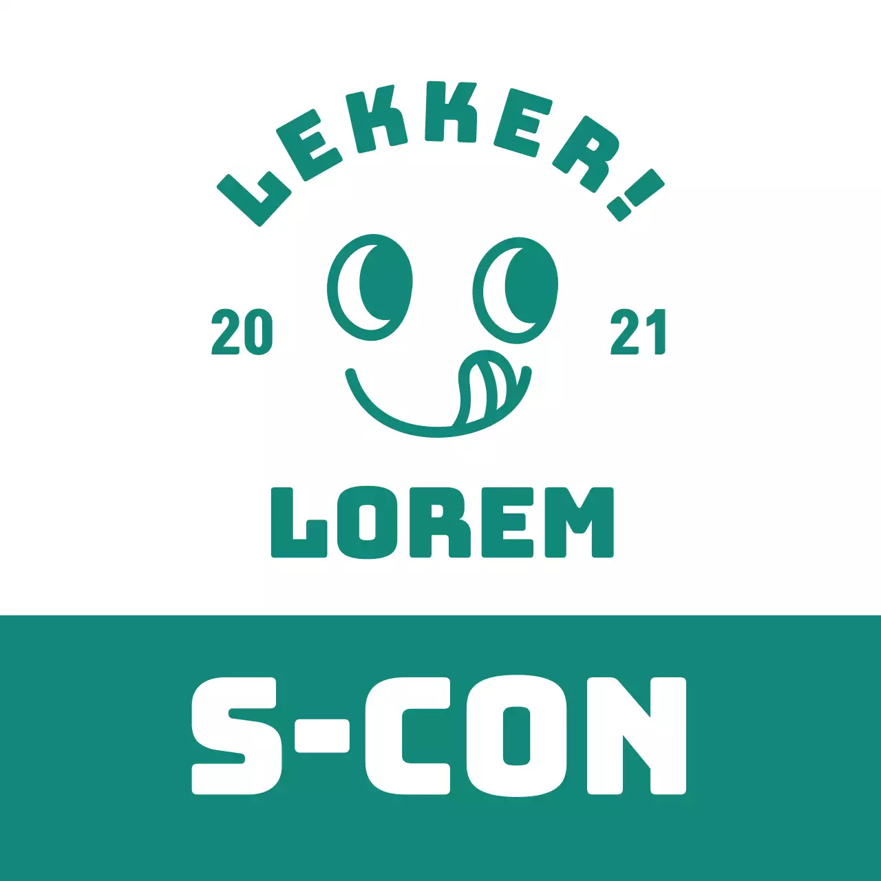 Turquoise Schattige Bakkerij Stickers