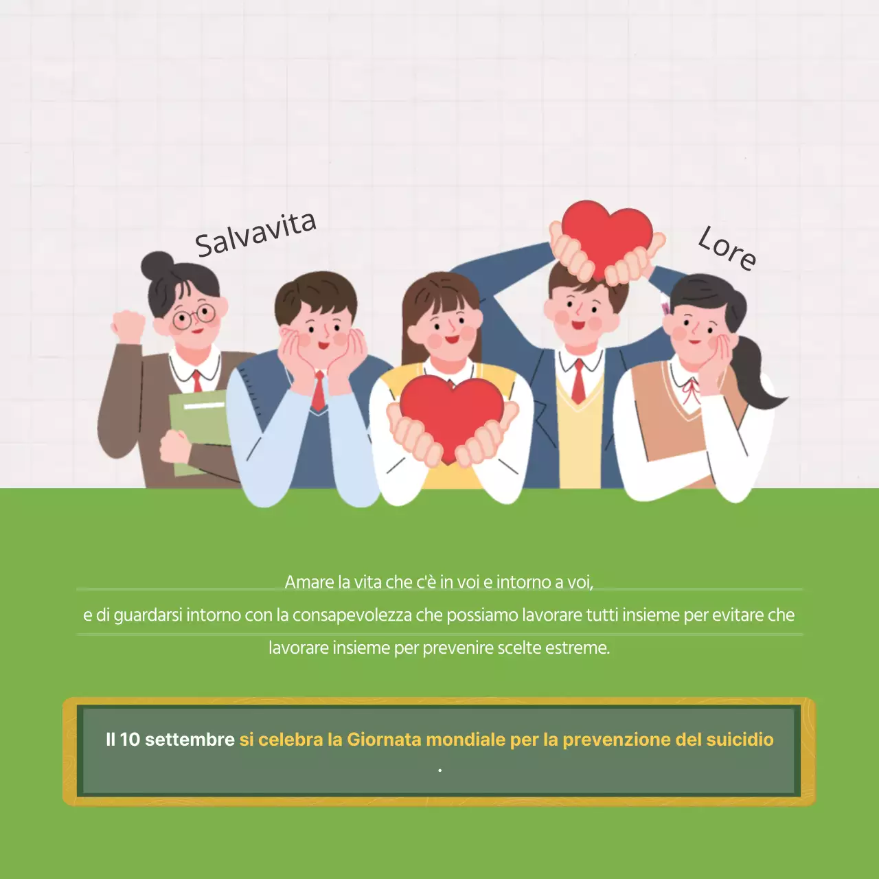 Duclass Giornata mondiale per la prevenzione del suicidio CardNews Design