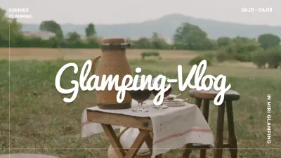 Sanfter, emotionaler Glamping-Vlog YouTube-Miniaturansicht