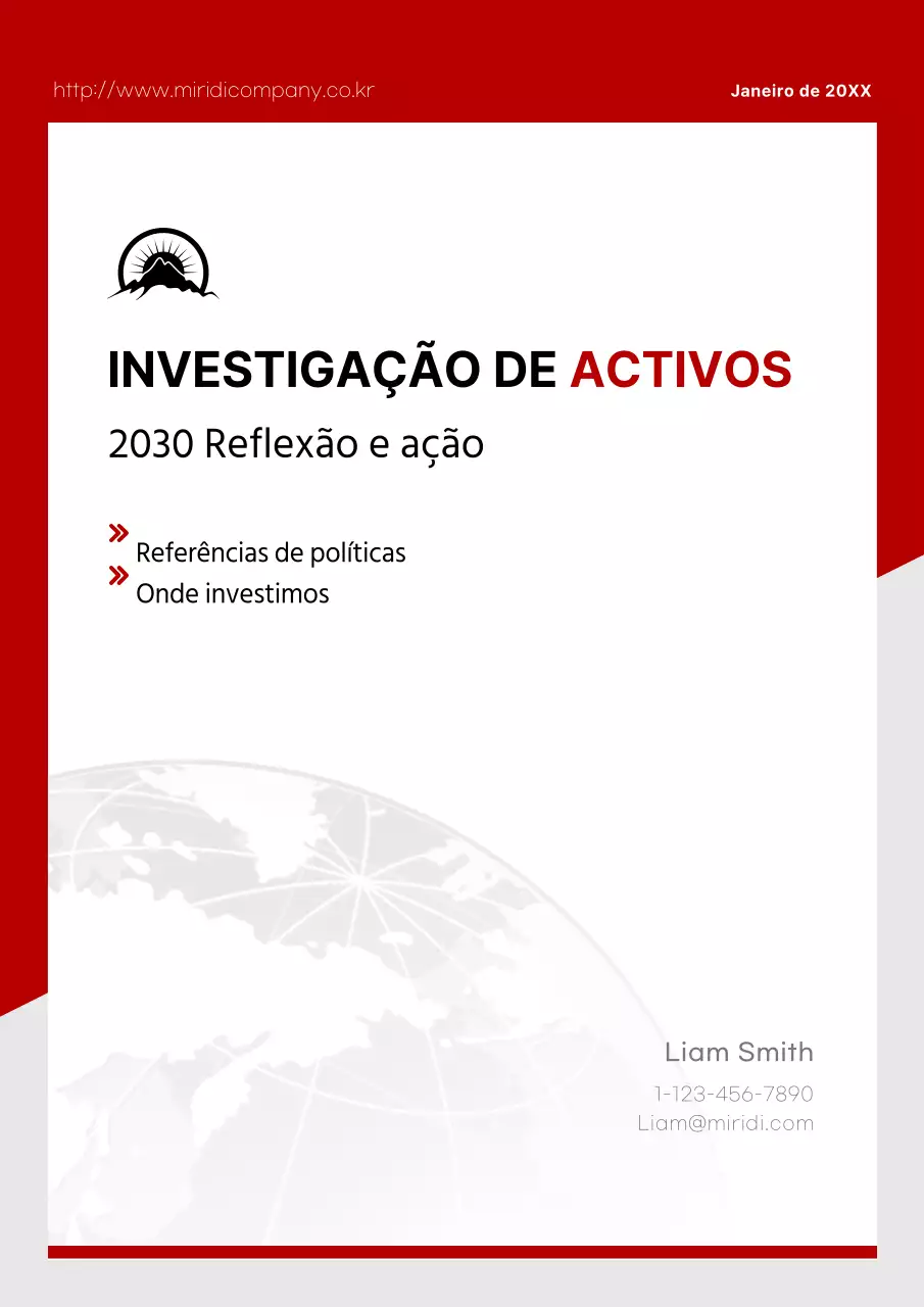 Relatório de investigação simples a negrito e a vermelho