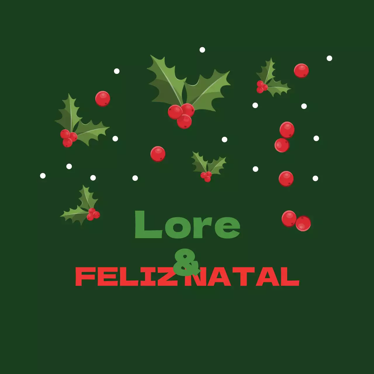 Etiqueta de felicitações de Natal com ilustração verde vermelha