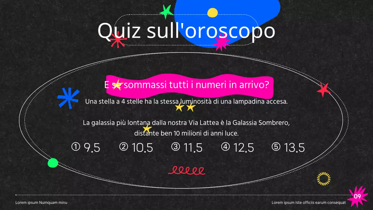 Osservatorio colorato Via Lattea Costellazioni su sfondo nero Risorse didattiche