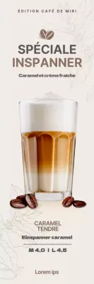 Brown cafe coffee einschaffener menu banner