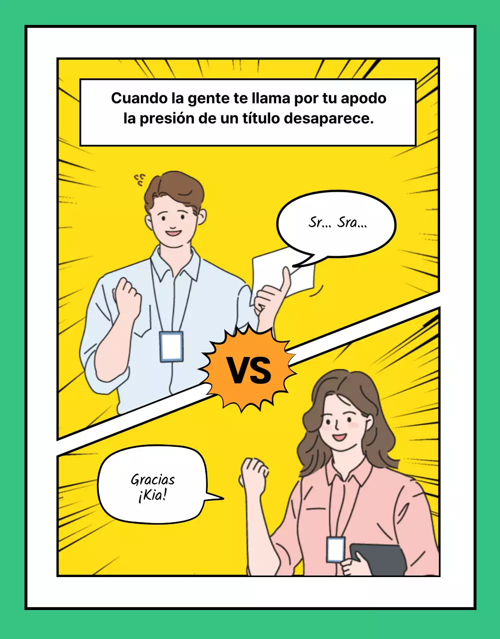 Página de noticias de la empresa en formato webtoon