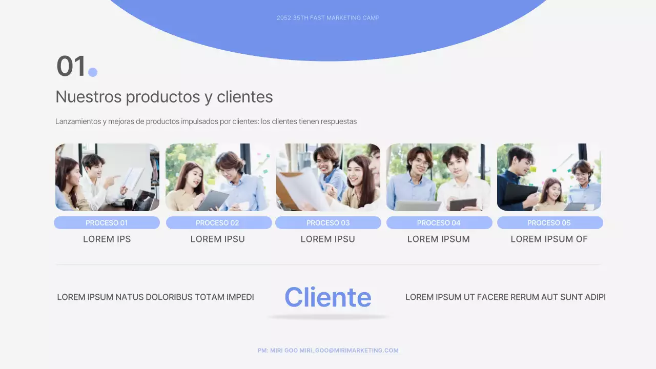 Material para entrevistas sobre el tema de las formas estereoscópicas 3D en azul y blanco