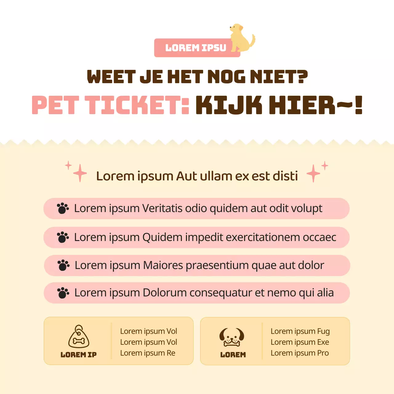 Promoot een roze, warm en knuffelbaar hondenhotel (CardNews)