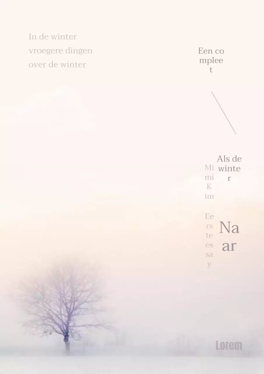 Winter in wit en gebroken wit persoonlijk essay
