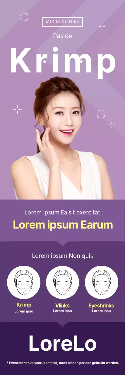 Paarse portret plastische chirurgie promotionele banner