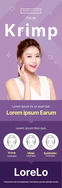 Paarse portret plastische chirurgie promotionele banner