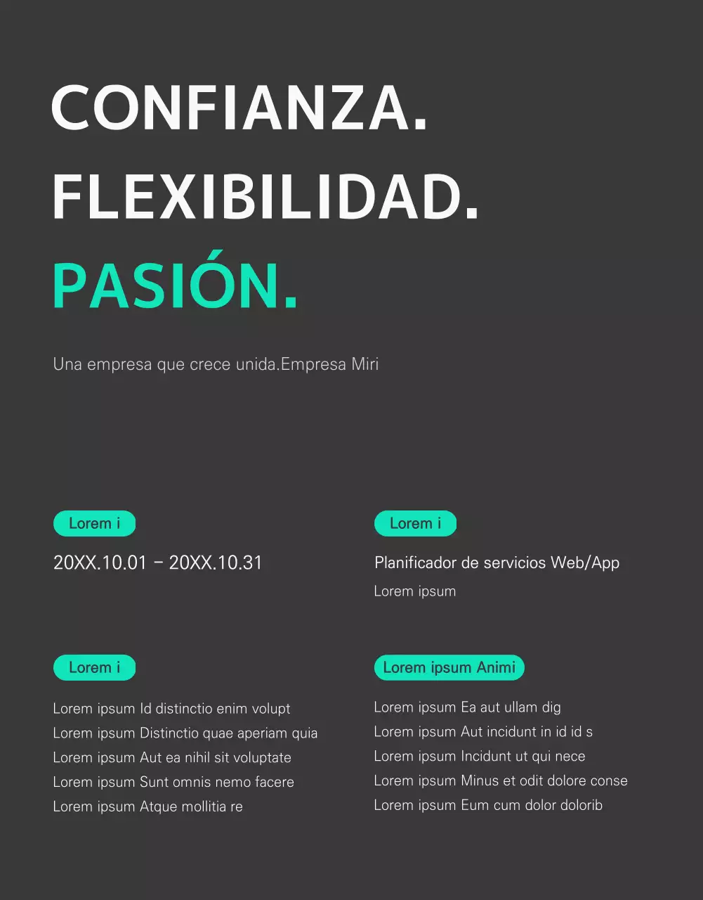 Puesto de trabajo limpio y sencillo con detalles en azul menta