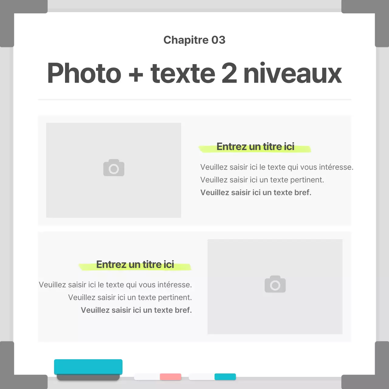 L'entreprise dans un cadre blanc, simple tableau blanc