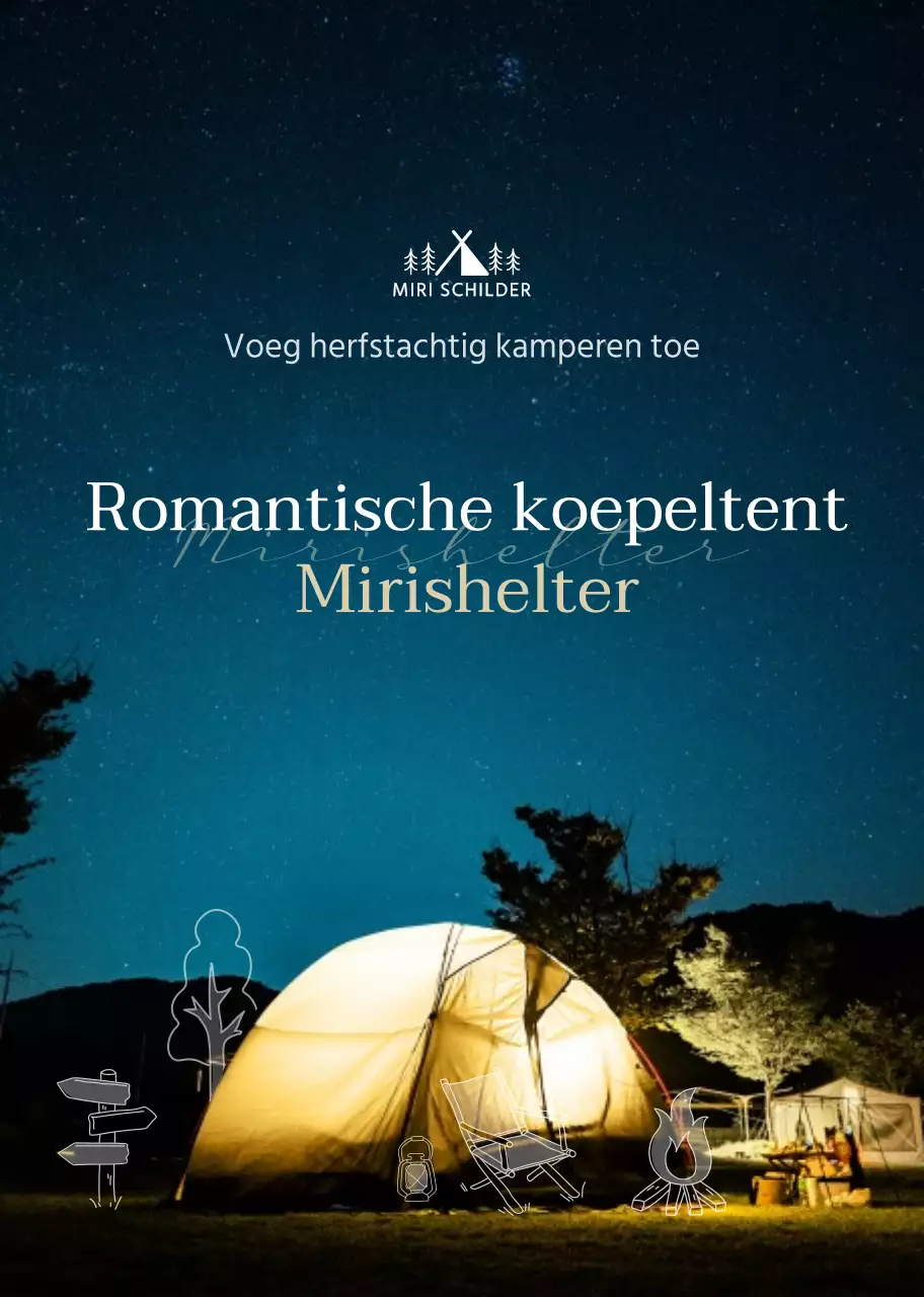 Tenten verkopen met een marine nachthemel fotoachtergrond