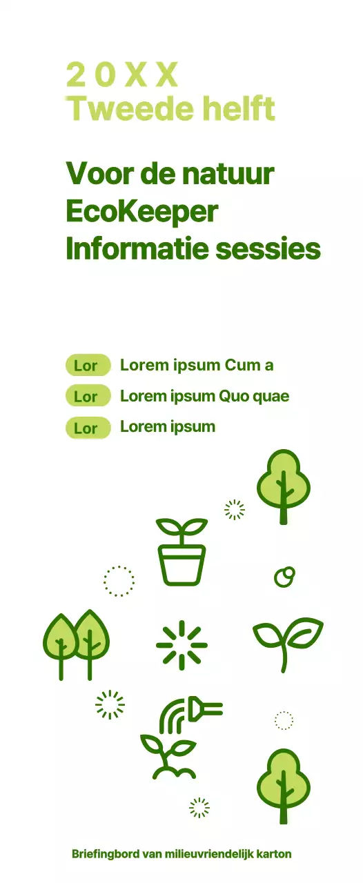 Eenvoudige natuur icoon combinatie stijl in groen en chartreuse Over de eco-stewardship briefing