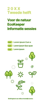 Eenvoudige natuur icoon combinatie stijl in groen en chartreuse Over de eco-stewardship briefing