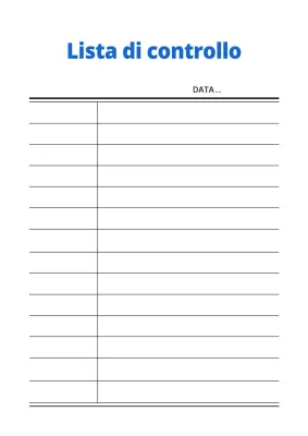 Poster dal design semplice della lista di controllo in bianco e blu