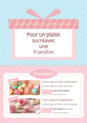 Flyer pour la confection de macarons roses