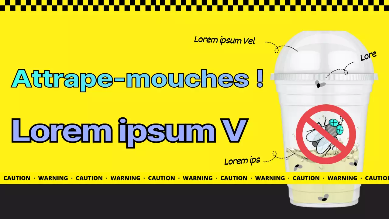 Piège à mouches des fruits noir et jaune Combien en avez-vous attrapé ?