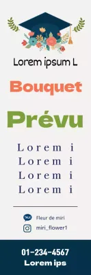 illustration blanche bouquet propre graduation promotion