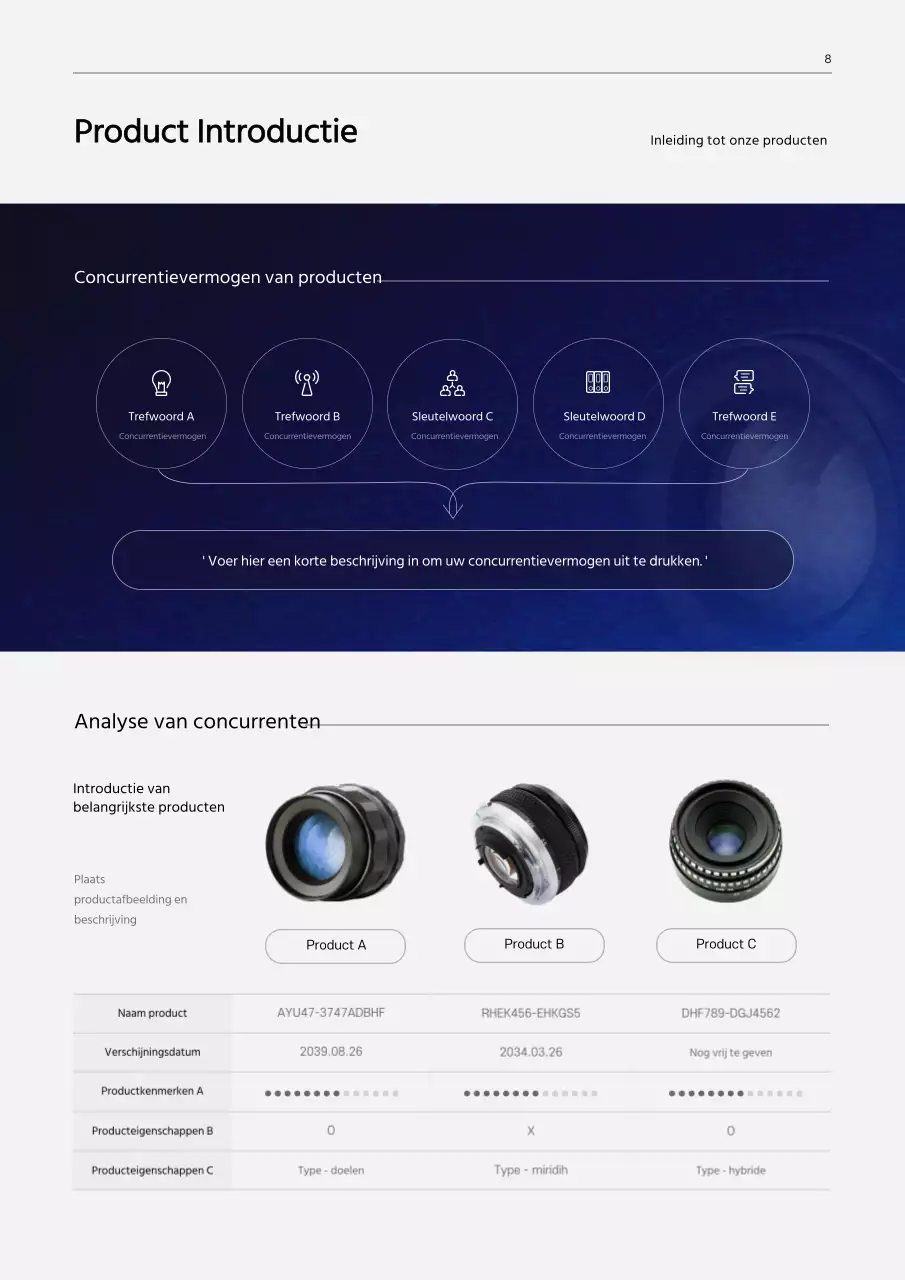 Zwart en blauw kleurverloop concept productie business plan