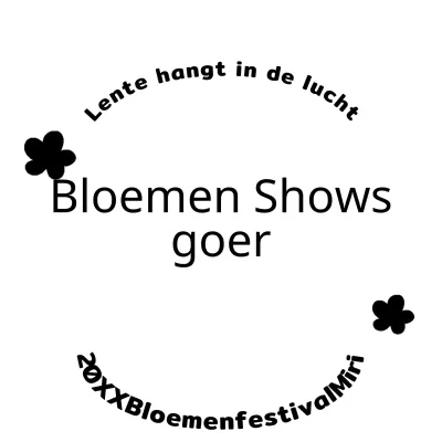 Eenvoudige en schone tekst combinatie layout stijl Promoot bloemen festival