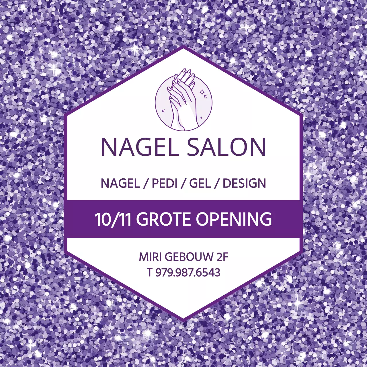 Paarse deeltjes achtergrond schoonheid nagel