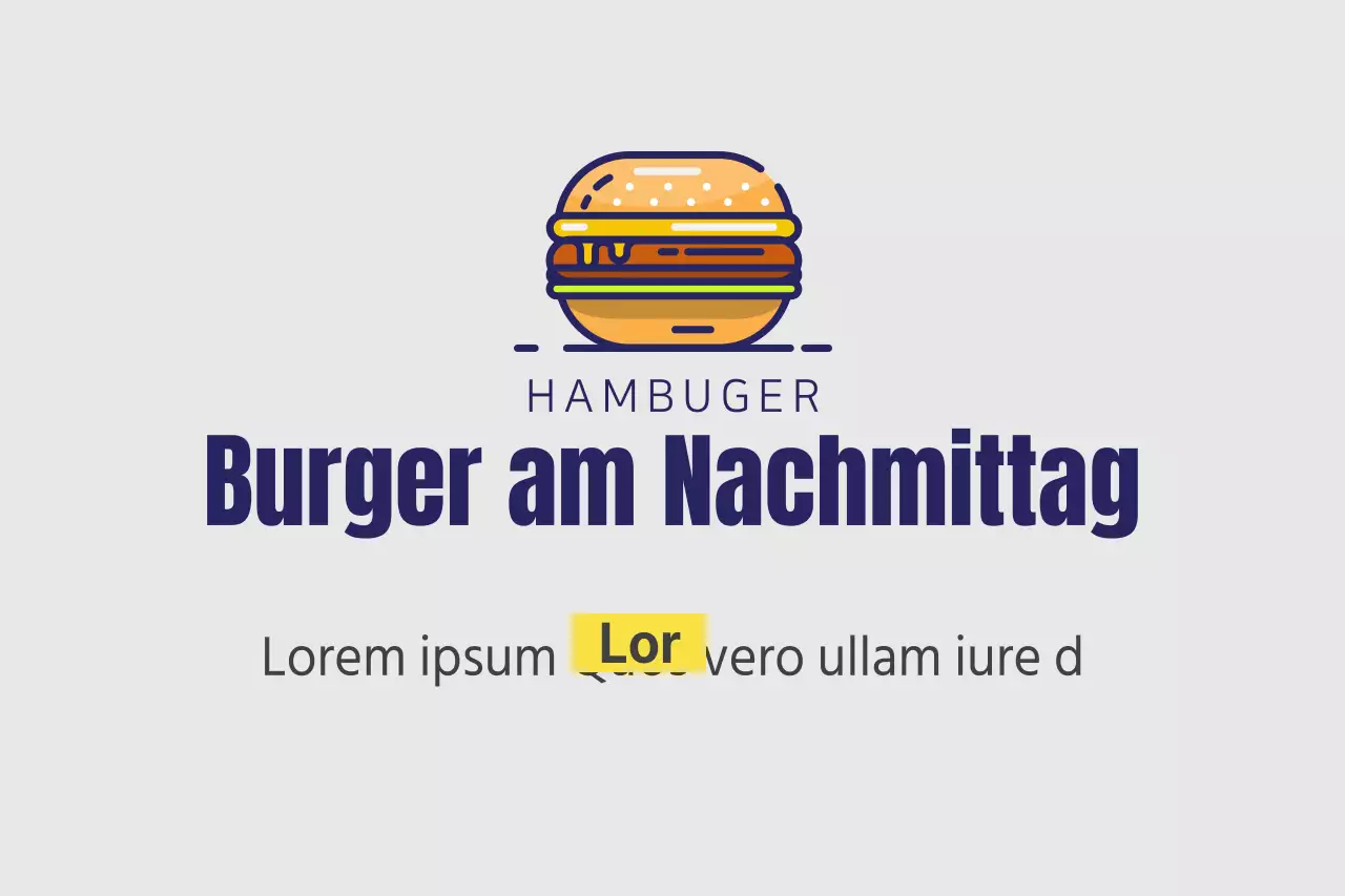 Nachmittags-Burger