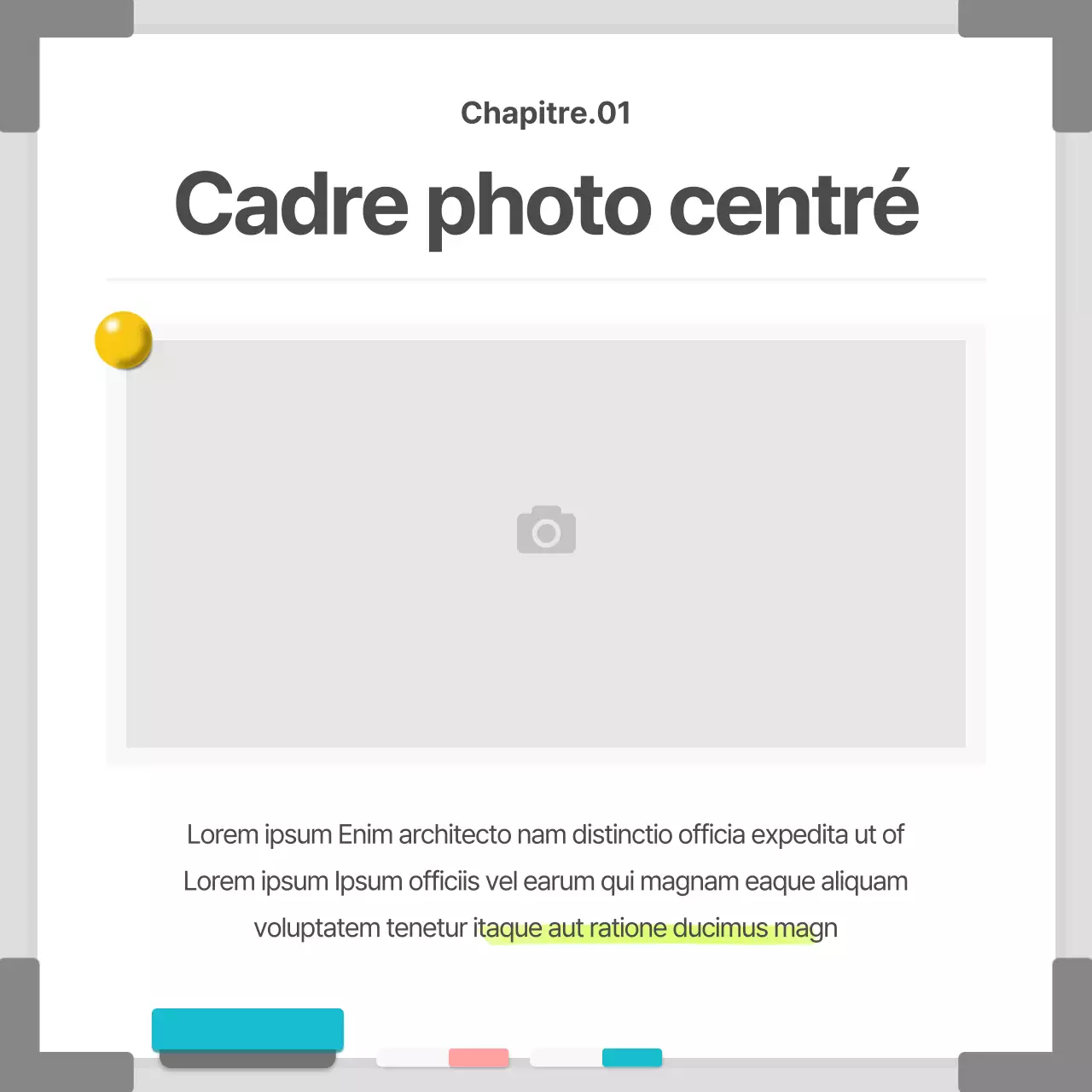 L'entreprise dans un cadre blanc, simple tableau blanc
