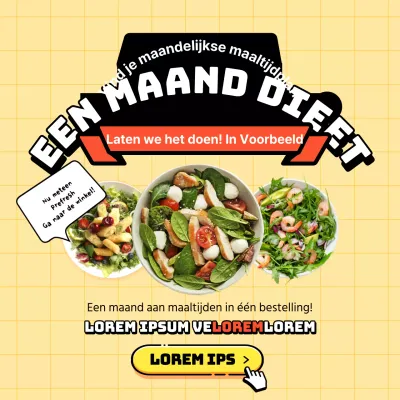 Abonneer je op het gele dieet maaltijdplan