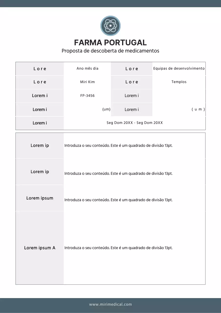 Documentação simples da proposta de descoberta de medicamentos