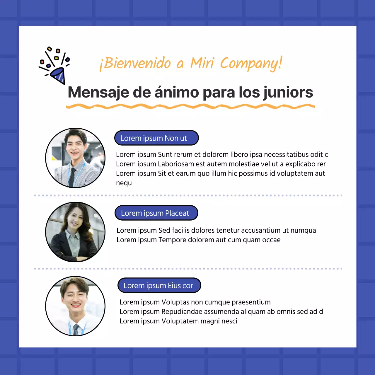 Tarjetas de visita con fondo azulNoticias