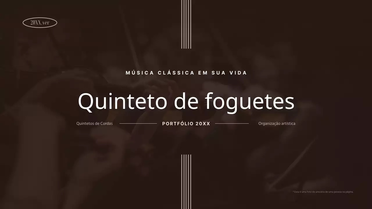 Carteira de organizações de artes do espetáculo em tons castanhos e suaves