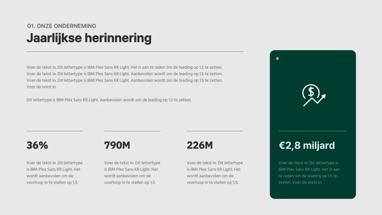 Groen en oranje structuurconcept ondernemingsplan