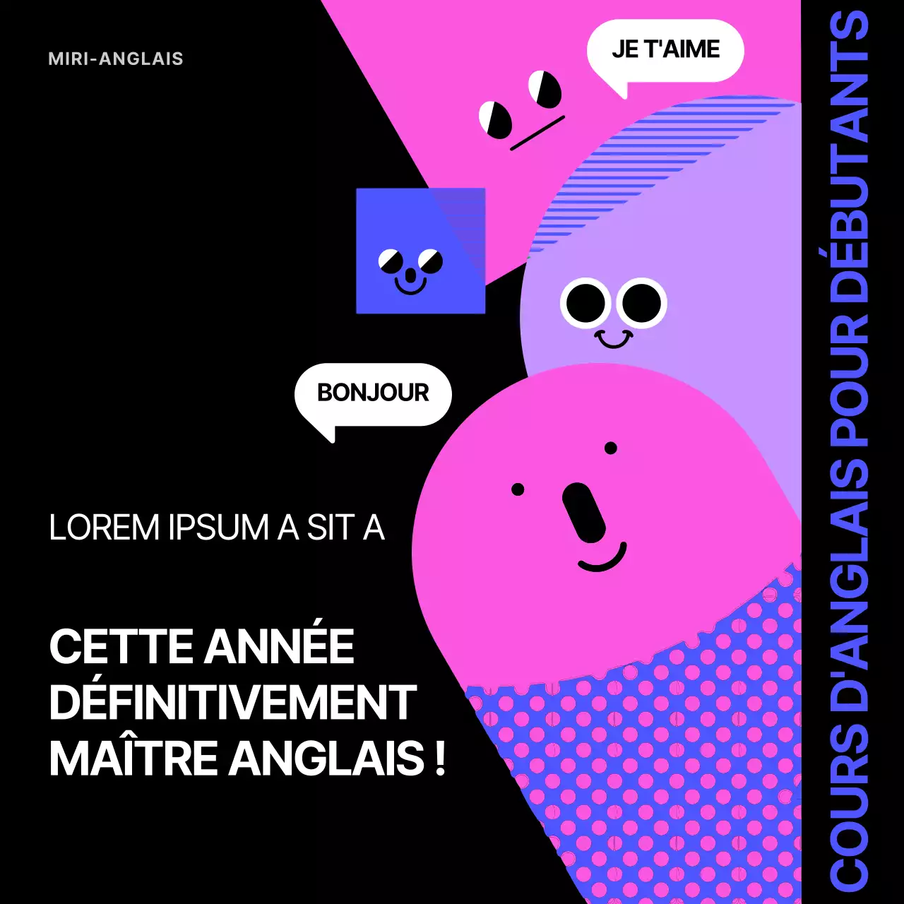 Programme de maîtrise en anglais dans le domaine du noir et du violet