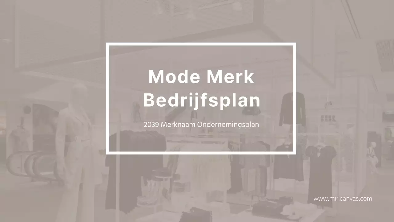 Beige 2039 Fashion Brand Business Plan Vrouwenkleding Consulting Analyse Visie Zakelijk