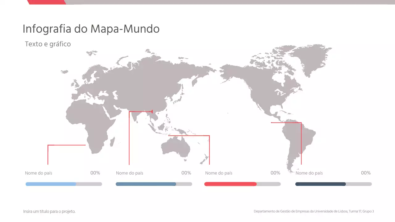 Um mapa simples a vermelho e cinzento com um conceito simples
