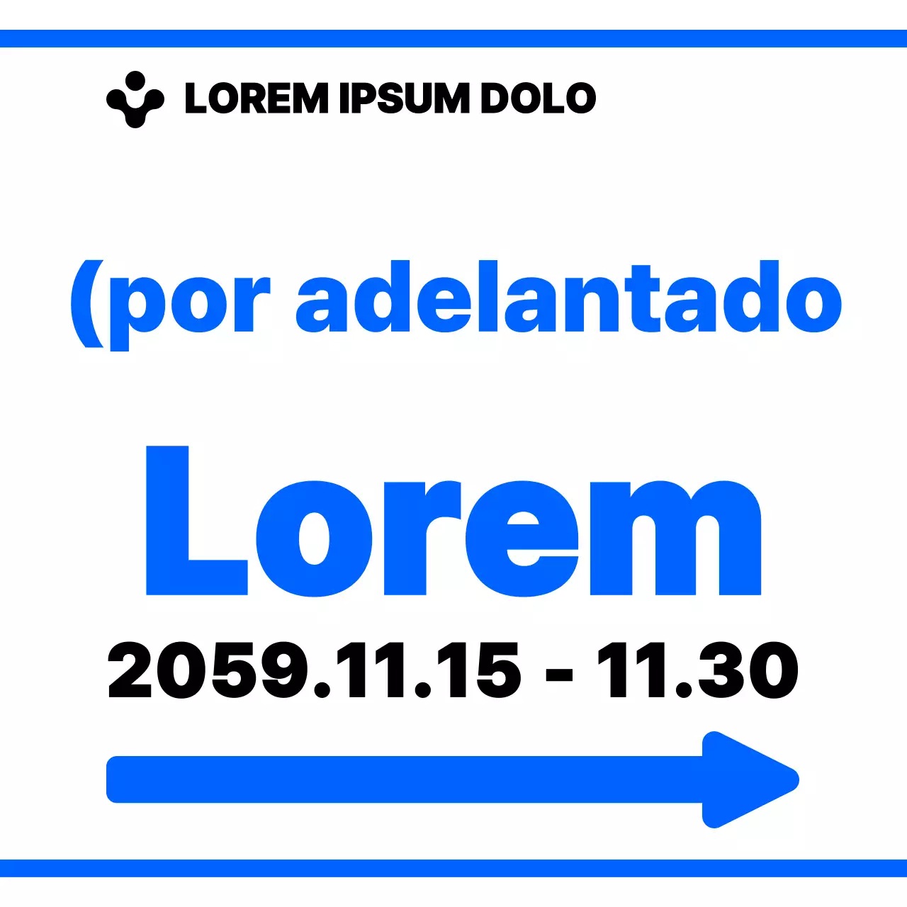 Azul y blanco simples iconos modernos flecha y frases de texto estilo de diseño Direcciones a la entrevista de nueva contratación