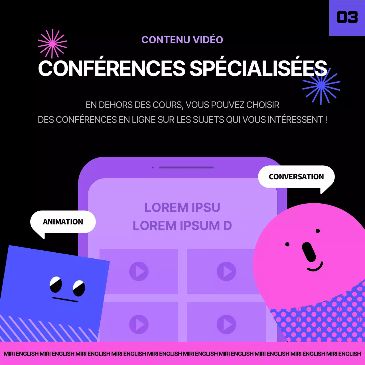 Programme de maîtrise en anglais dans le domaine du noir et du violet