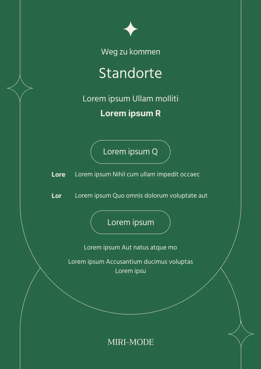 Ein sauberer Modeplatz in Grün und Beige