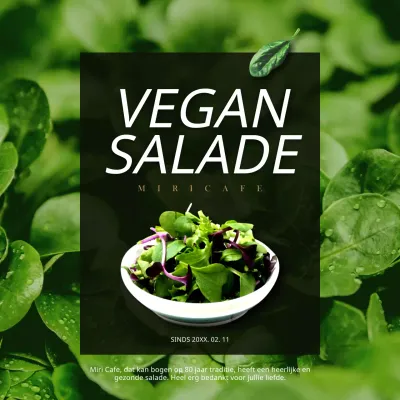 Promoot je groene veganistische salade op sociale media