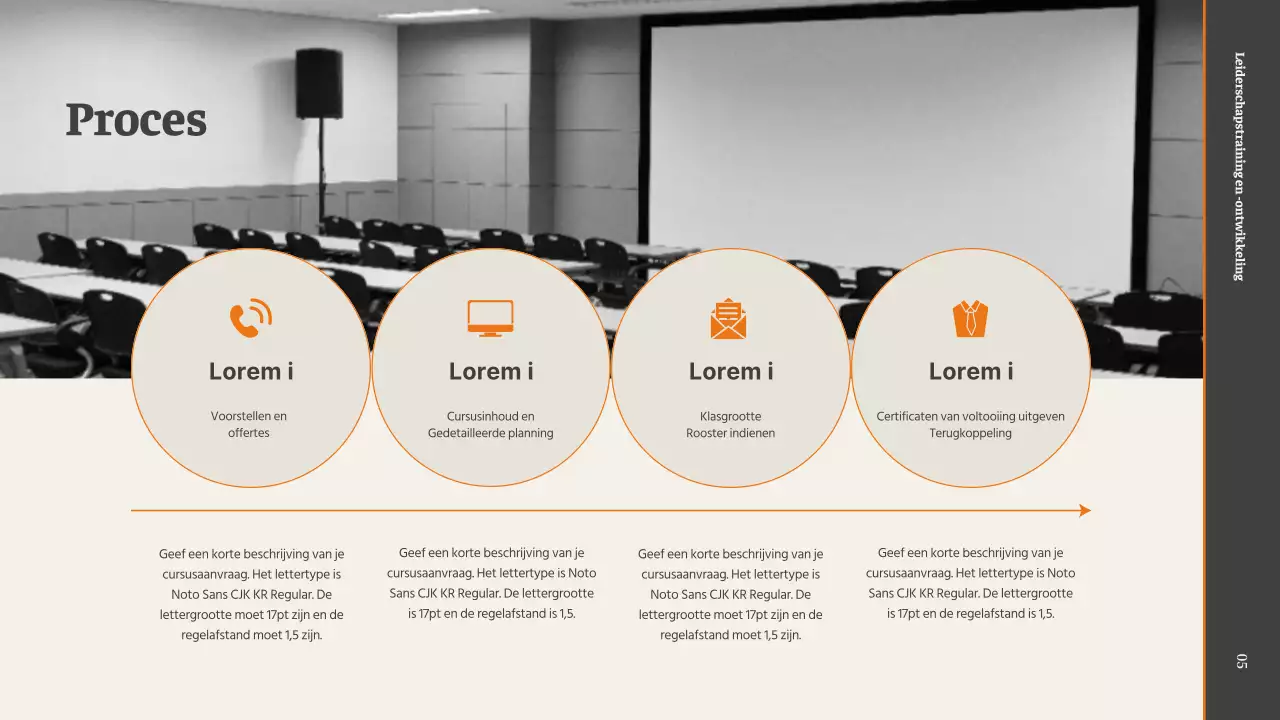 Promotee Leiderschapscoaching Lesvoorstel in Grijs en Oranje