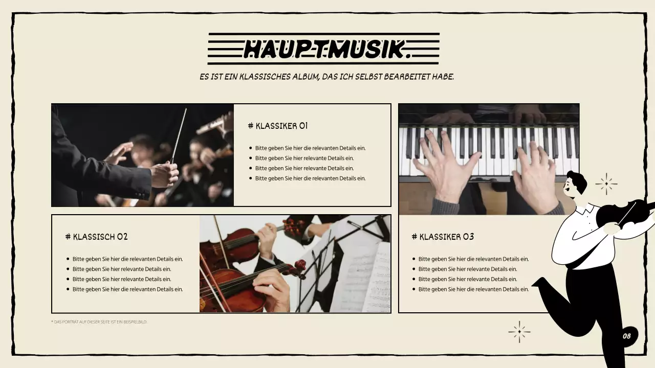 Composer-Mappe in Orange und Schwarz