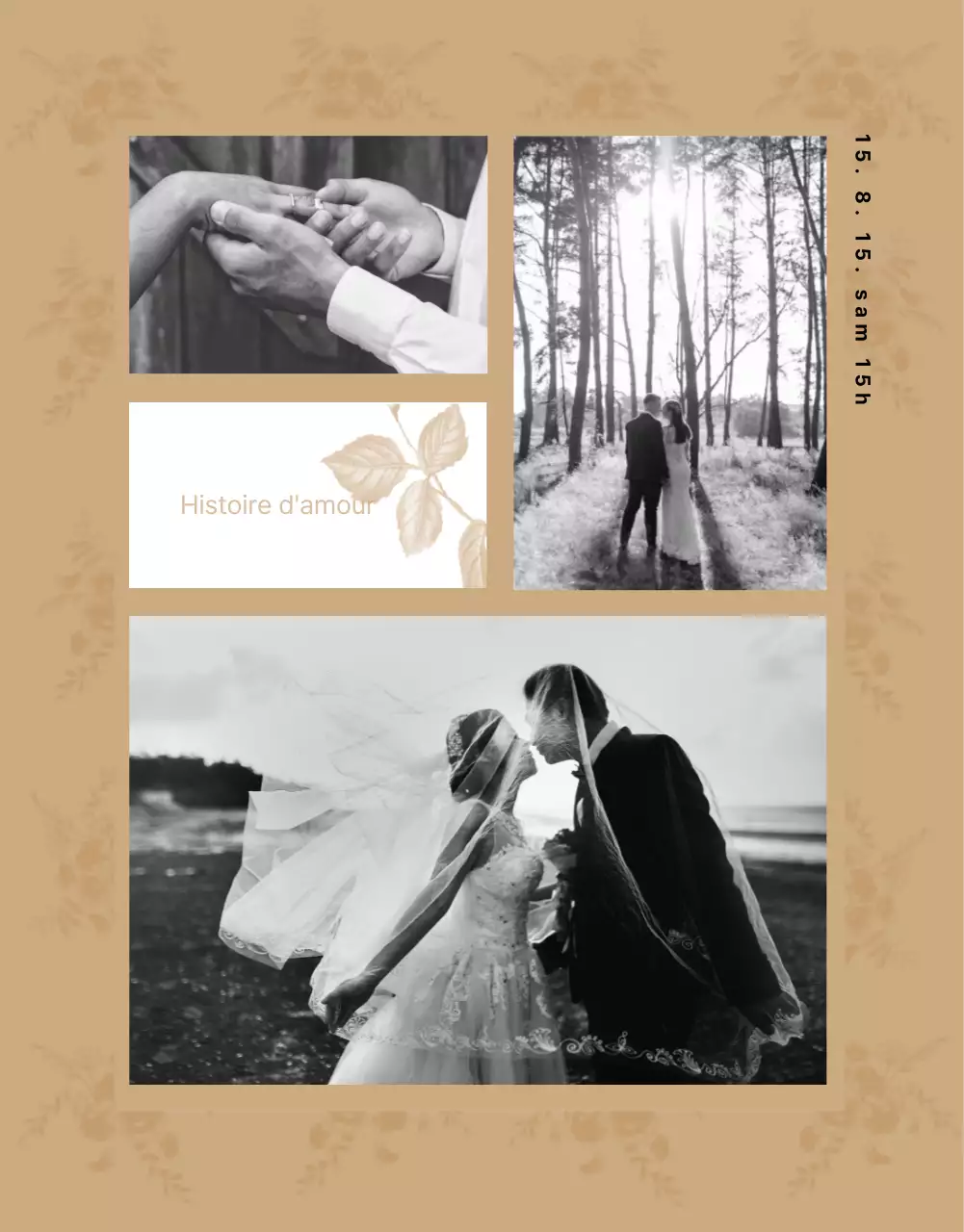 Détails de l'invitation au mariage