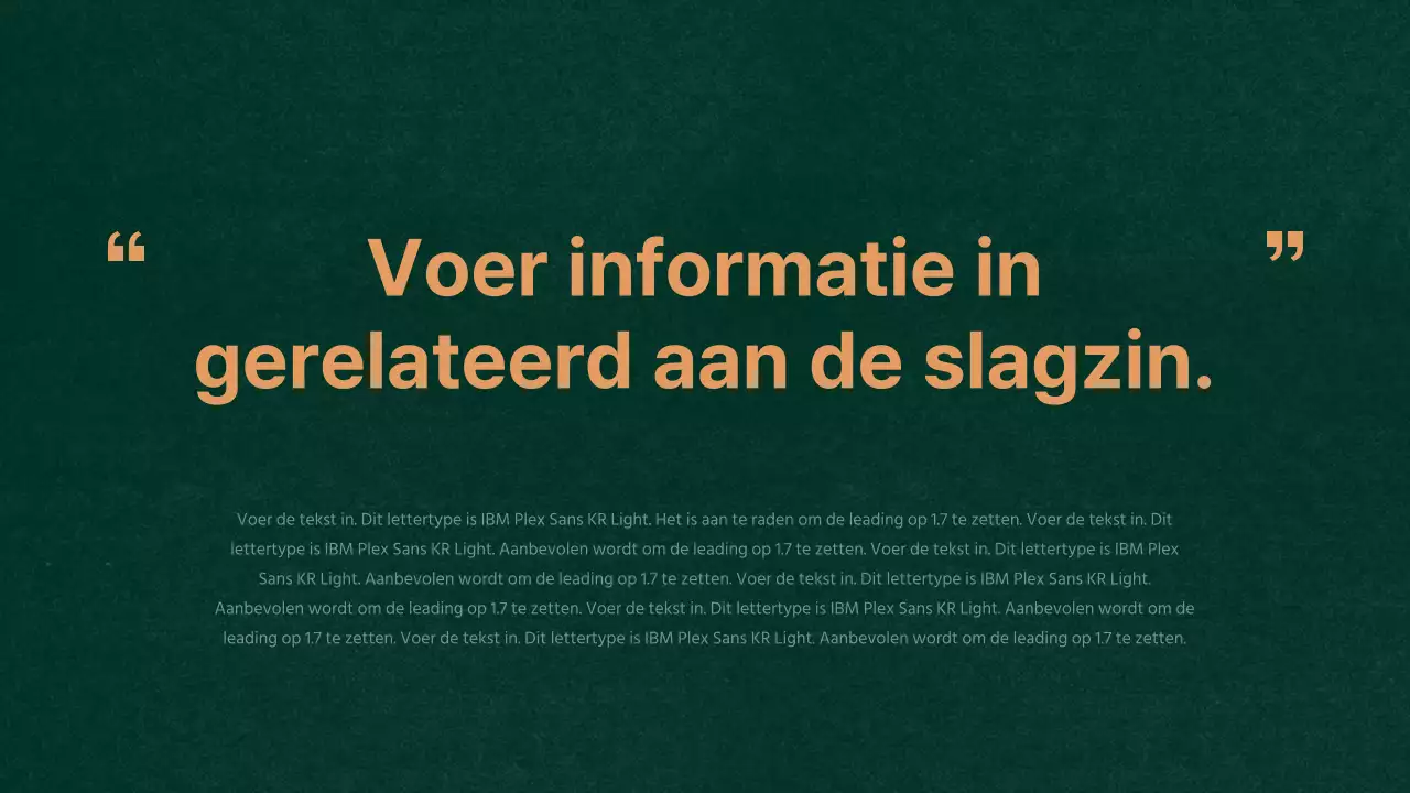 Groen en oranje structuurconcept ondernemingsplan