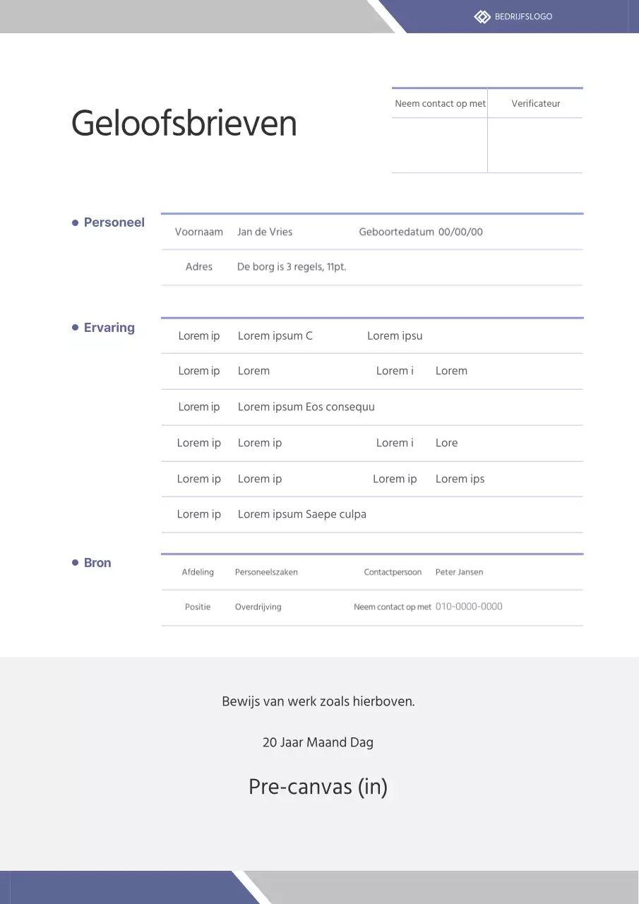 Paars met grijze referenties documentatiestijl