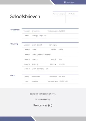 Paars met grijze referenties documentatiestijl